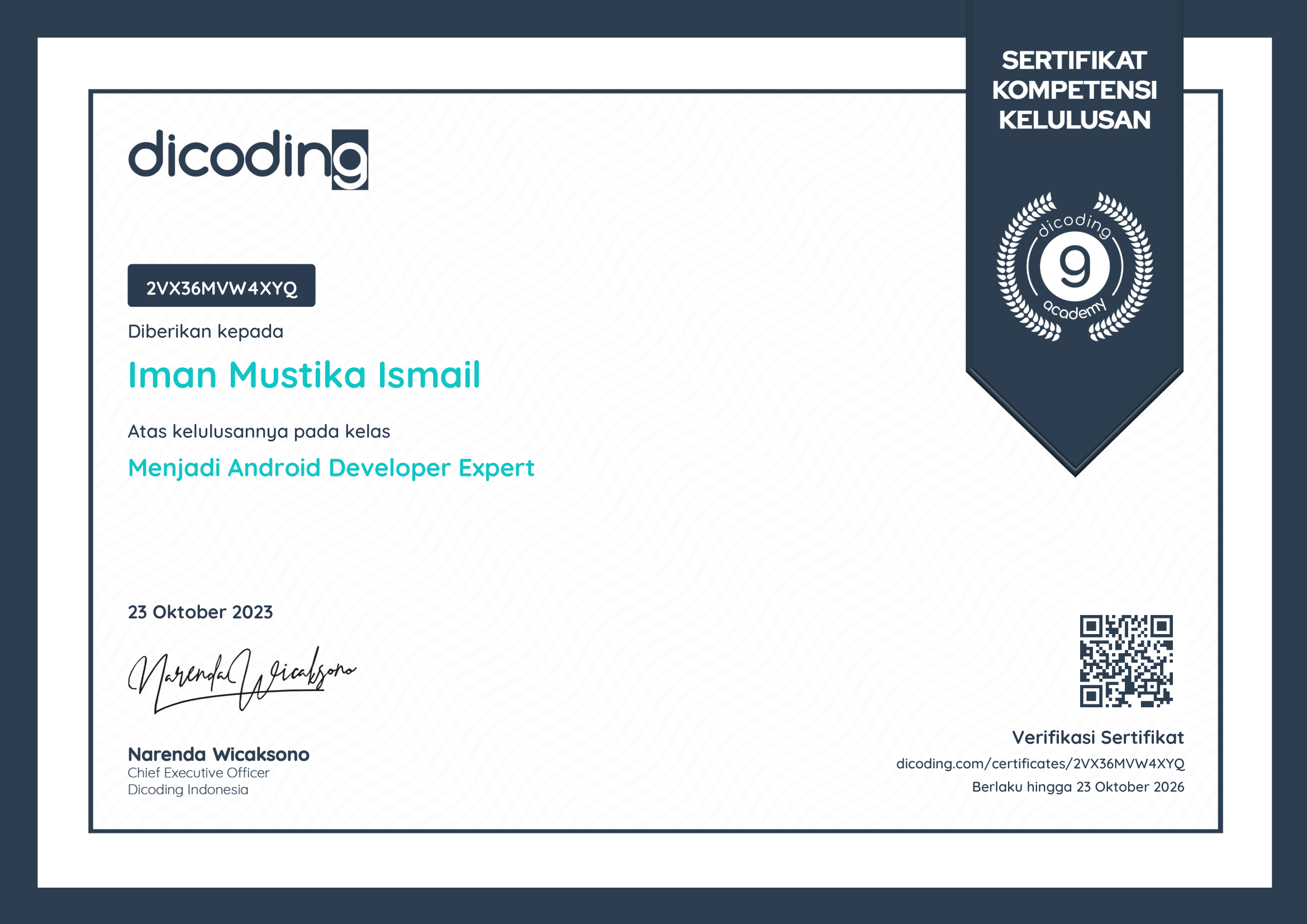 Become an Android Developer Expert certificate